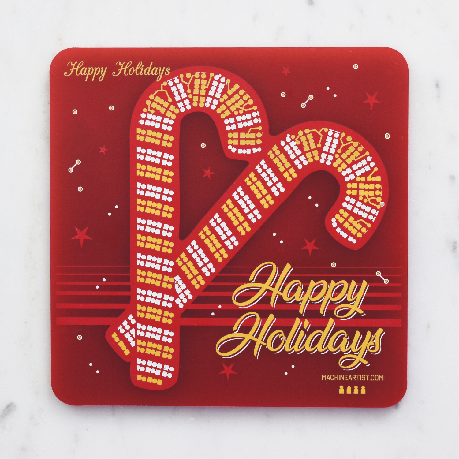 PCB Coasters Christmas